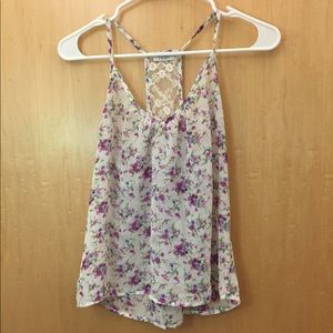 NWOT Floral sheer tank